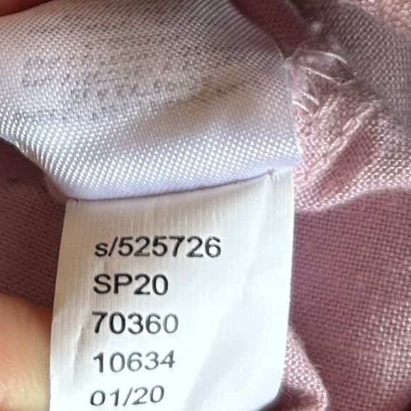 Loft Beach Light Pink Drawstring Waist Eyelet Trim Pants Size Small - Picture 6 of 9